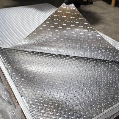 1500mm  Diamond Aluminum Checker Plate Sheet For Stairs