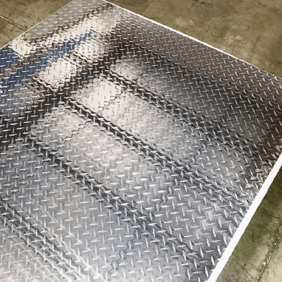 1500mm  Diamond Aluminum Checker Plate Sheet For Stairs